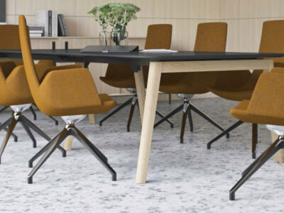 Fahri 2 Meeting Table With Wood Legs 6
