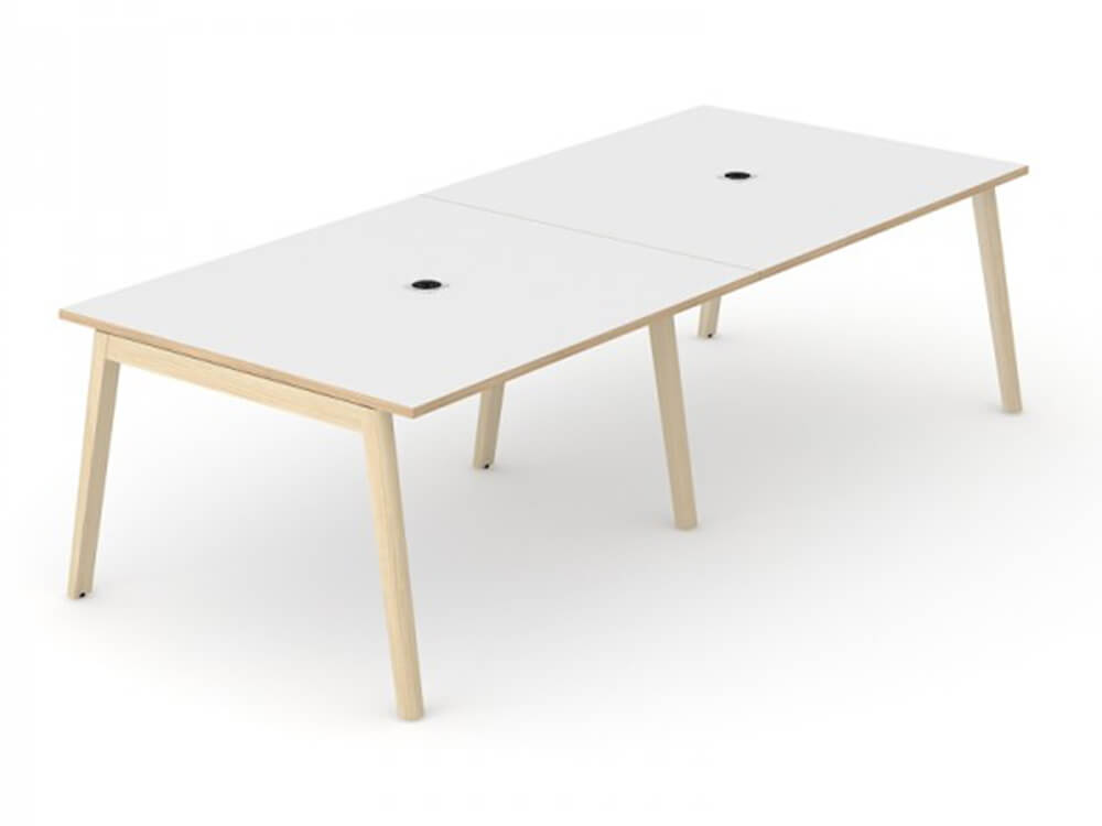 Fahri 3 Mfc Finish Top Meeting Table With Wood Legs 1
