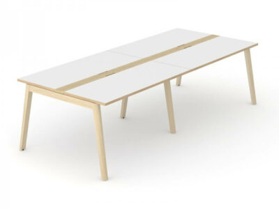 Fahri 3 Mfc Finish Top Meeting Table With Wood Legs 2