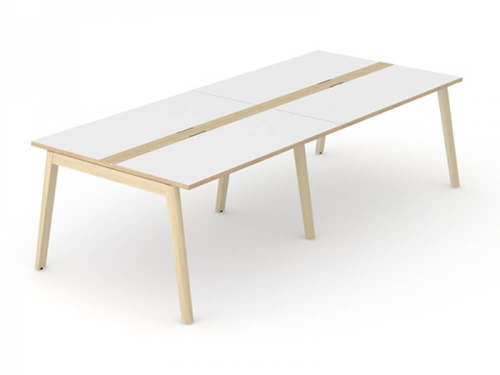 Fahri 3 Mfc Finish Top Meeting Table With Wood Legs 2
