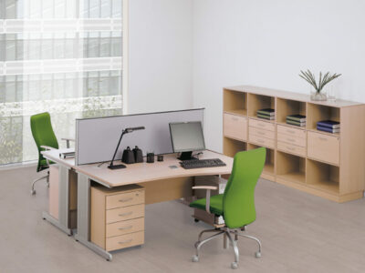 Falan 3 Wave Top Operational Desk For 2 Persons