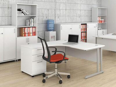 Falan Corner Desk With Return And Modesty Panel