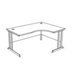 Falan Corner Desk With Return And Modesty Panel Right
