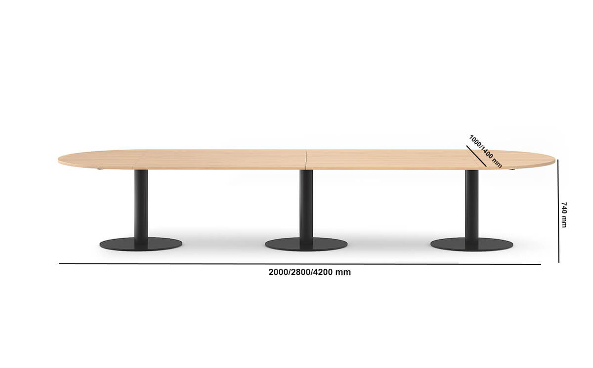 Faraday Meeting Table With Round Ends
