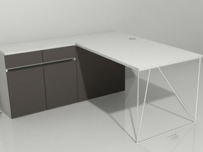 Fendi 1 Operational Desk With Metal Frame 7