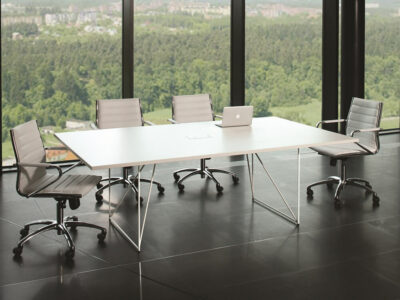 Fendi 2 Meeting Table With Steel Legs 3