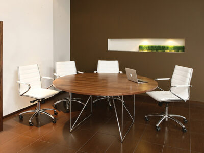 Fendi 2 Meeting Table With Steel Legs