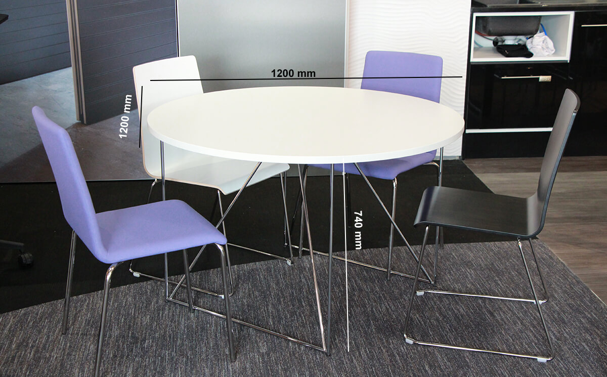 Fendi 2 Meeting Table With Steel Legs Dimension Image