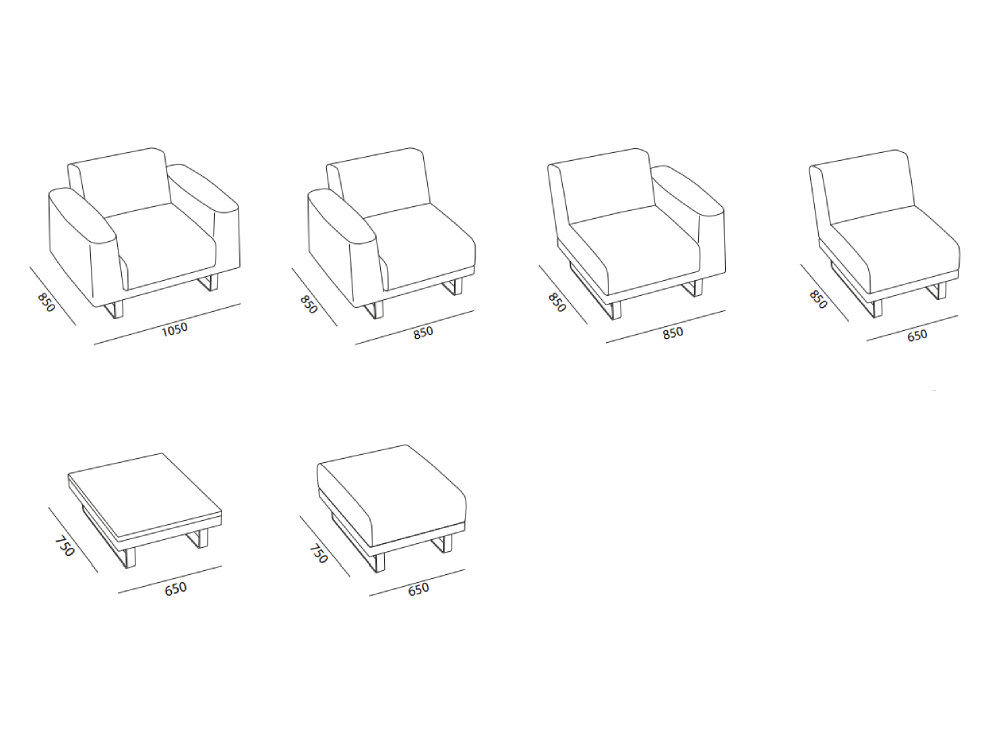Gaetano – Small Large And Extra Large Sofa With Arm, Table And Cushion Small Sofa