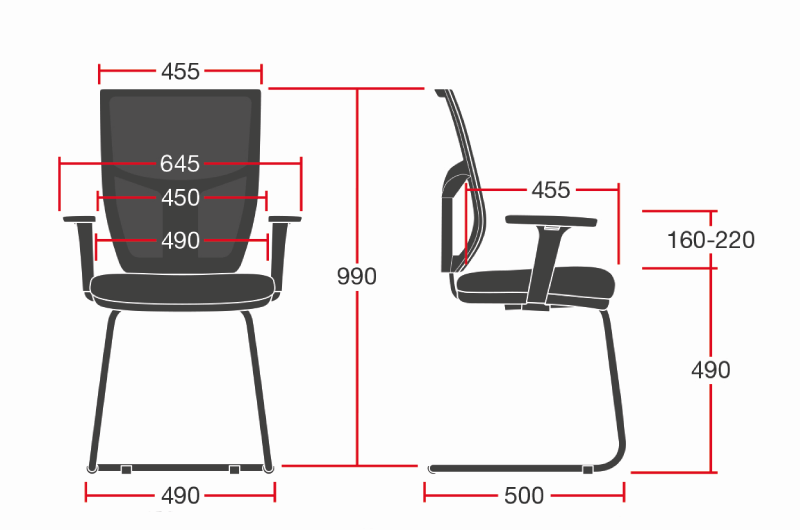 Oria – Operator & Meeting Chair With Optional Arms Size Img