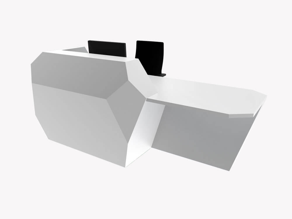 Sahira Diamond Shape Reception Desk N1 L