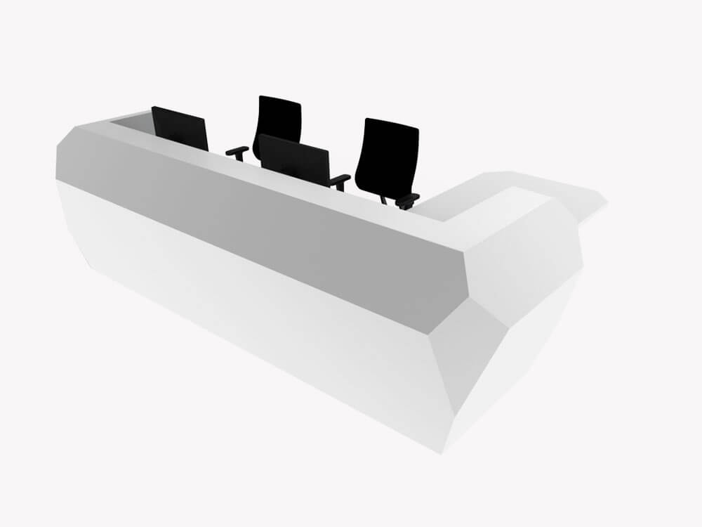 Sahira Diamond Shape Reception Desk N2 Ls