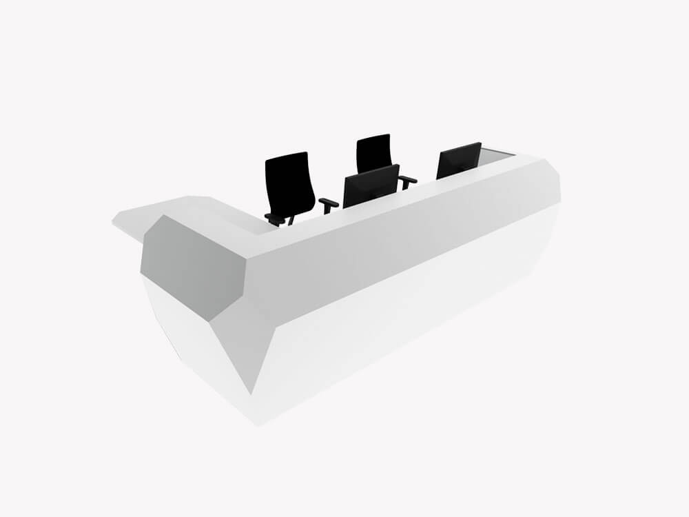 Sahira Diamond Shape Reception Desk N2 Rs