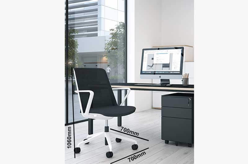 Vabna Task Seating Chair Size Img