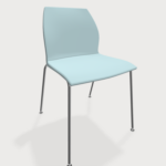 Bice Multi Purpose Chair Without Arms Chromed Frame
