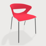 Finn Stackable Chair With Optional Wooden Legs Aluminium Frame