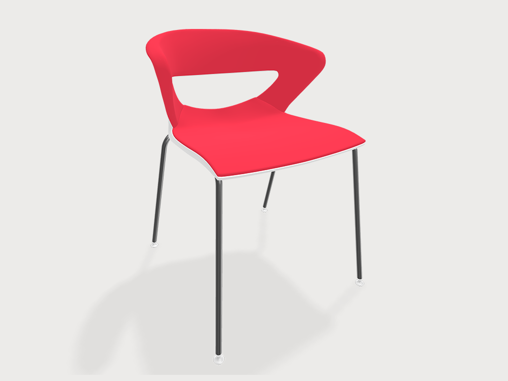 Finn Stackable Chair With Optional Wooden Legs Aluminium Frame