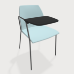 Ginevra 1 Multi Purpose Chair With Right Arm And Writing Table Aluminium Frame