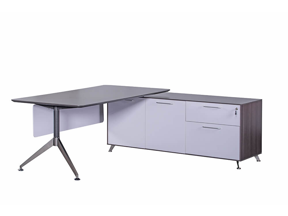 Maceo Executive Desk With Modesty Panel And Optional Credenza Unit 2