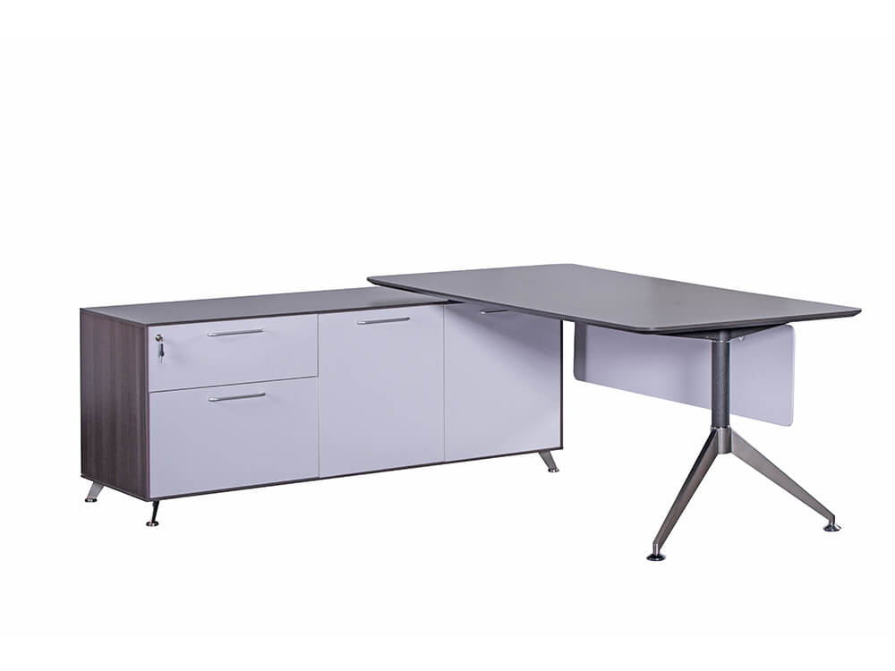 Maceo Executive Desk With Modesty Panel And Optional Credenza Unit 3