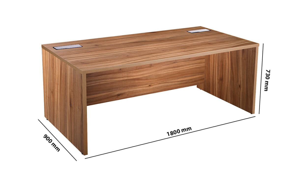 Macias Executive Desk With Optional Return Dimension Image
