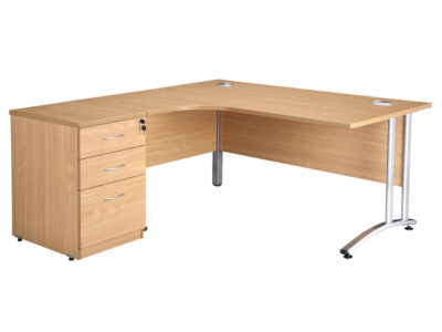 Madoc Radial Desk With Modesty Panel And Cantilever Legs 1