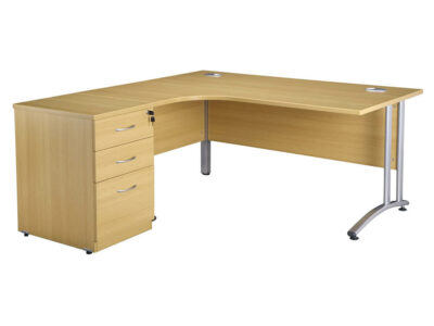 Madoc Radial Desk With Modesty Panel And Cantilever Legs 2