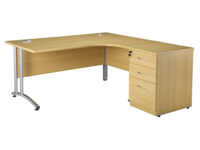 Madoc Radial Desk With Modesty Panel And Cantilever Legs 4
