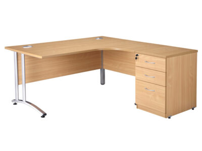 Madoc Radial Desk With Modesty Panel And Cantilever Legs 5