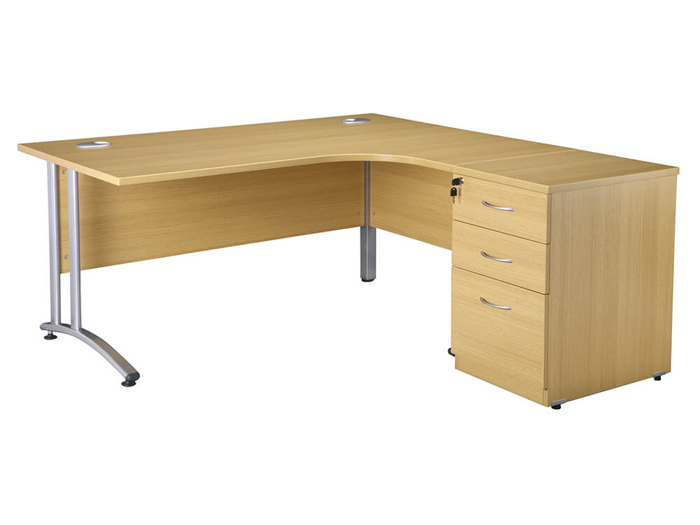 Madoc Radial Desk With Modesty Panel And Cantilever Legs 6