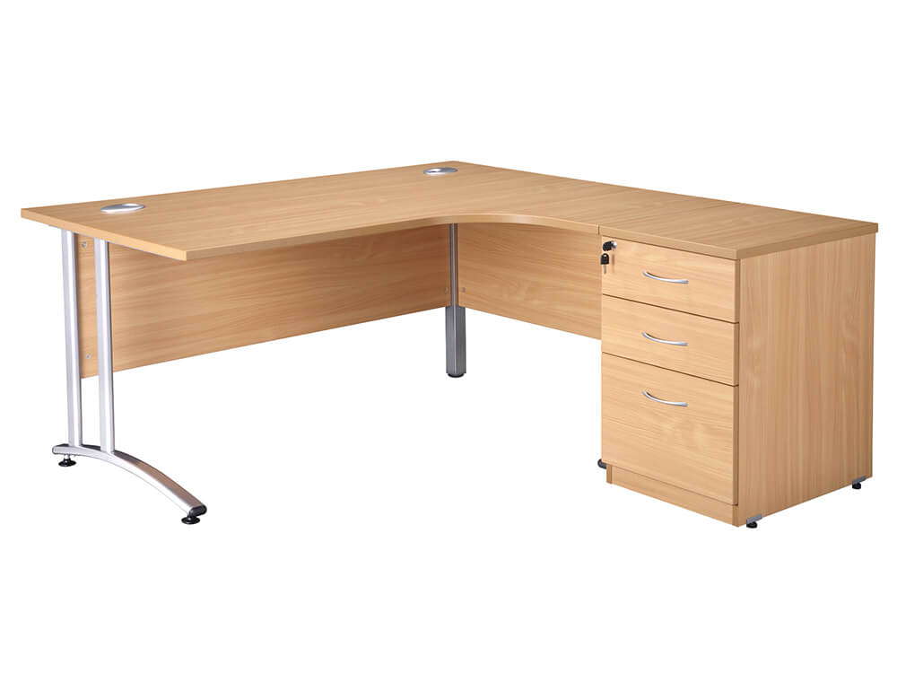 Madoc Radial Desk With Modesty Panel And Cantilever Legs 7