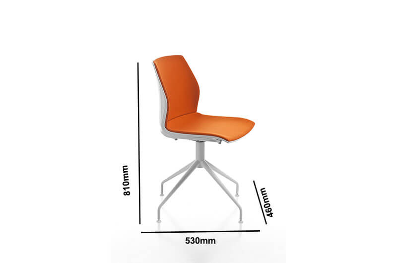 Naaz Multi Purpose Without Arms Chair With Swivel Leg Size Img