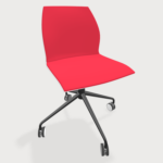 Nabeel Multi Purpose Without Arms Chair With Swivel Leg And Castors Black Frame