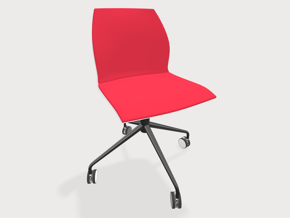 Nabeel Multi Purpose Without Arms Chair With Swivel Leg And Castors Black Frame