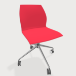 Nabeel Multi Purpose Without Arms Chair With Swivel Leg And Castors Chromed Frame