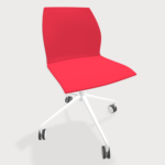 Nabeel Multi Purpose Without Arms Chair With Swivel Leg And Castors White Frame