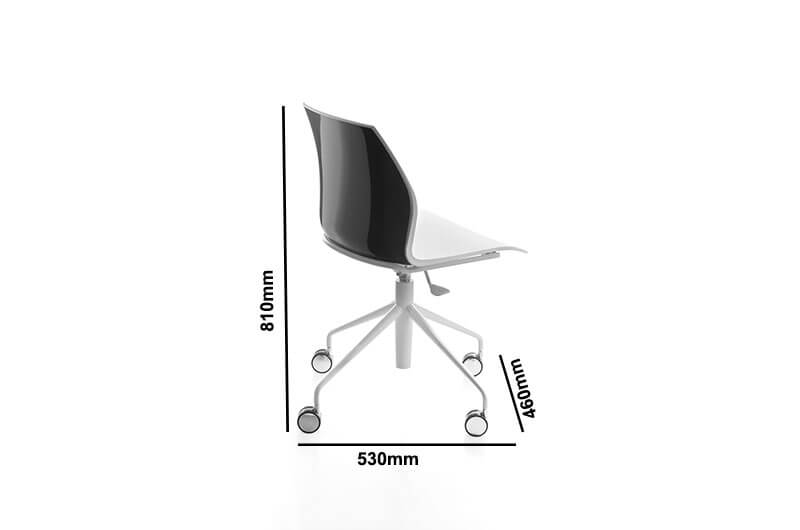 Nabeel Multi Purpose Without Arms Chair With Swivel Leg And Castors Size Img