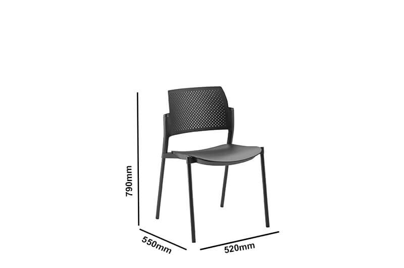Najih Stackable Chair With Optional Arms Size Img