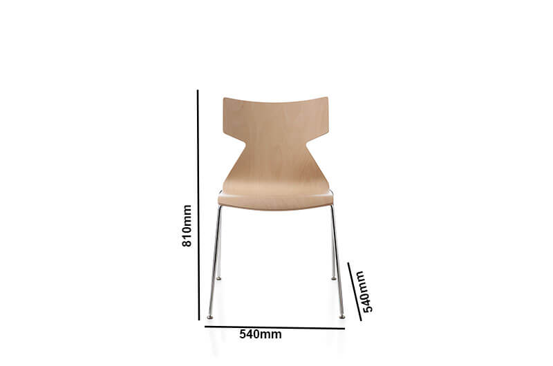 Nancey Stack Wooden Chair With Optional Arms Size Img