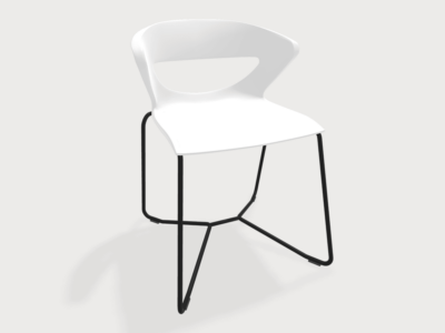 Nieve – Not Stackable Chair With Sled Leg Black Frame