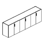 L2424 x D430 x H734 (6 Doors + 1 shelf)