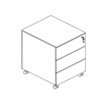 3 Drawer Pedestal