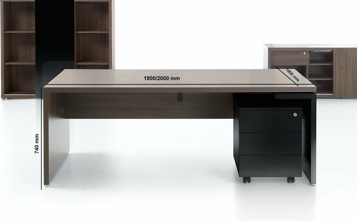 Bingley Executive Desk With Optional Return & Credenza Unit