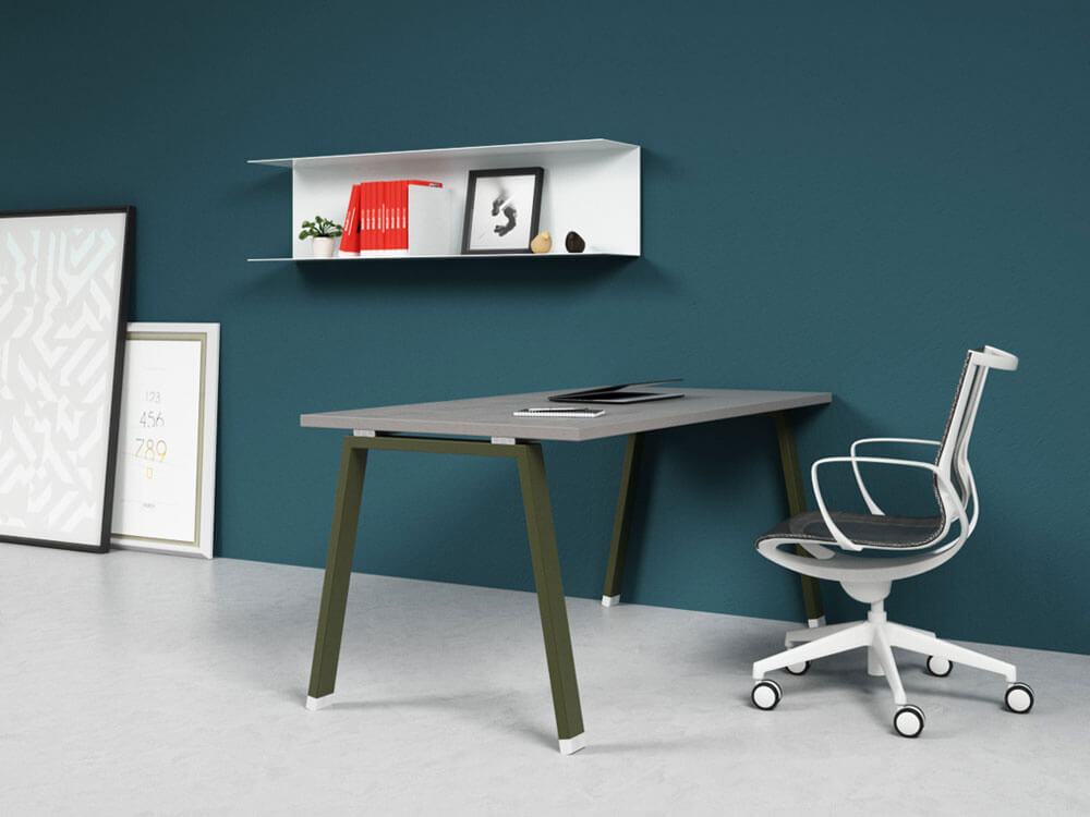 Carita 1 A Legs Executive Desk With Optional Modesty Panel And Credenza Unit 3