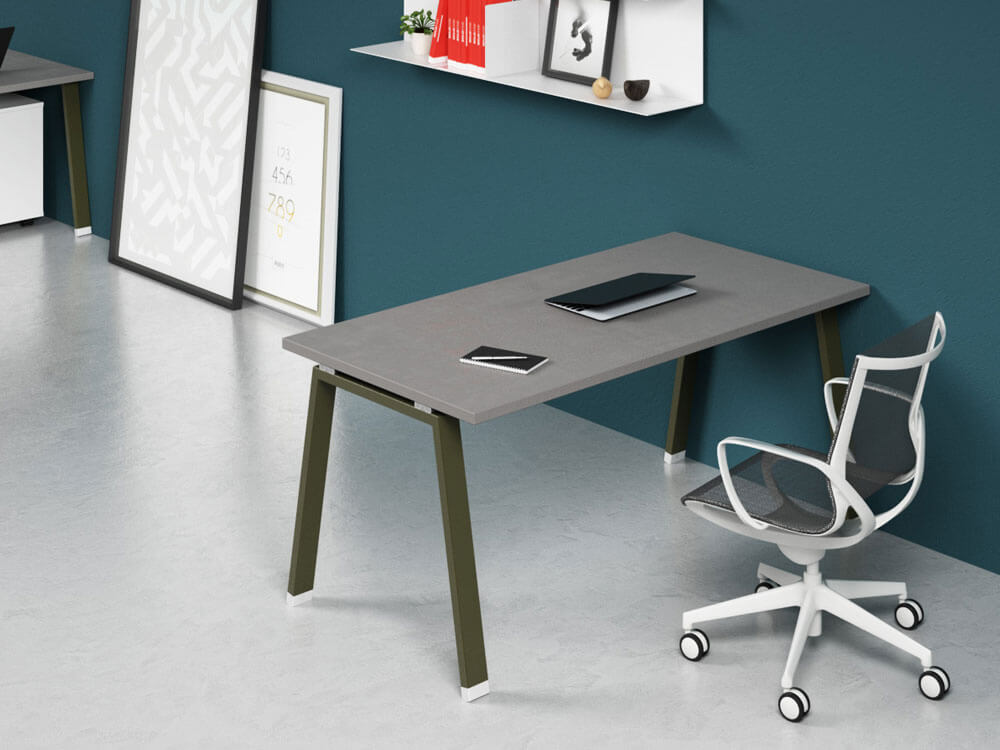 Carita 1 A Legs Executive Desk With Optional Modesty Panel And Credenza Unit 4