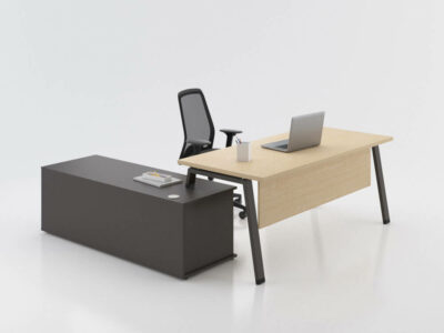 Carita 1 A Legs Executive Desk With Optional Modesty Panel And Credenza Unit 5