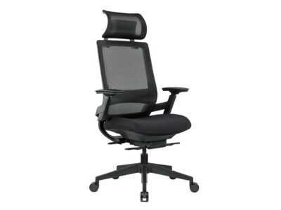 Macsen Black Ergonomic Mesh Task Chair With Optional Headrest 1