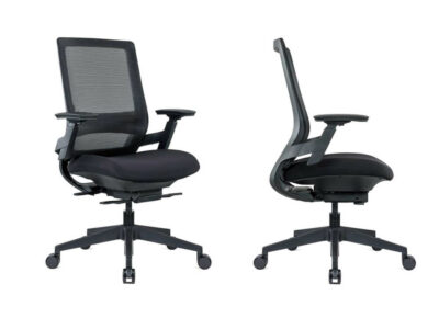 Macsen Black Ergonomic Mesh Task Chair With Optional Headrest 2