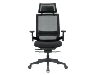 Macsen Black Ergonomic Mesh Task Chair With Optional Headrest 3