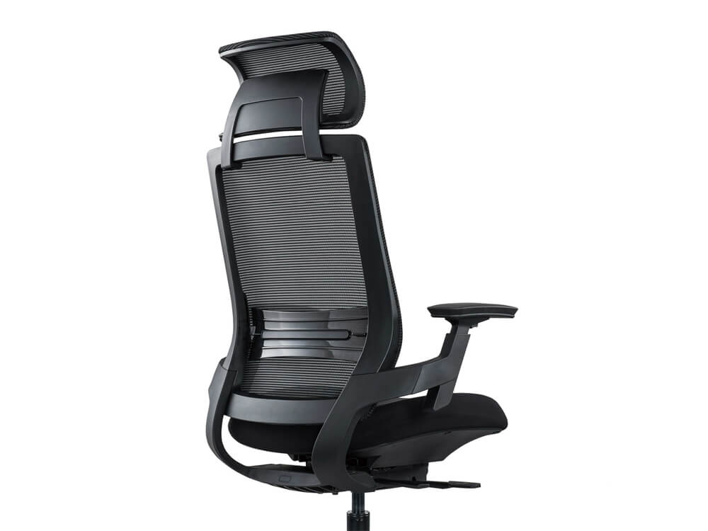 Macsen Black Ergonomic Mesh Task Chair With Optional Headrest 4